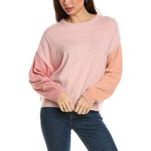 Collaboration Womens  Hannah Drop-Shoulder Colorblocked Cashmere Sweater